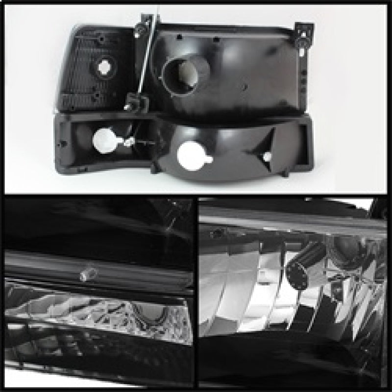 5073136 Xtune fits Ford 92-96 F150/fits Bronco Headlights w/Corner Bumper 6pcs