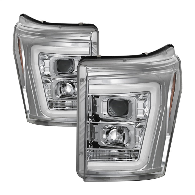 Spyder 5084705 fits Ford 11-16 F-250/F-350 V2 Projector Headlights - Light Bar