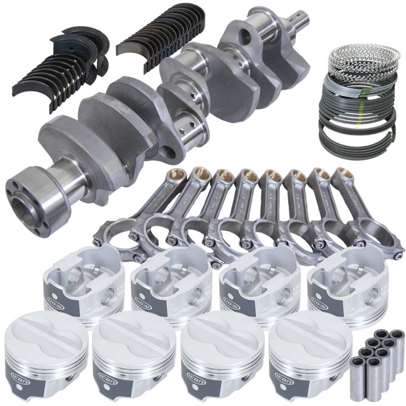 Eagle 62013L030 fits Chevy LT1 350 1Pc 3.750in Crank 5.700in I-Beam Rods -10cc 4.030in Pistons Rotating Assembly