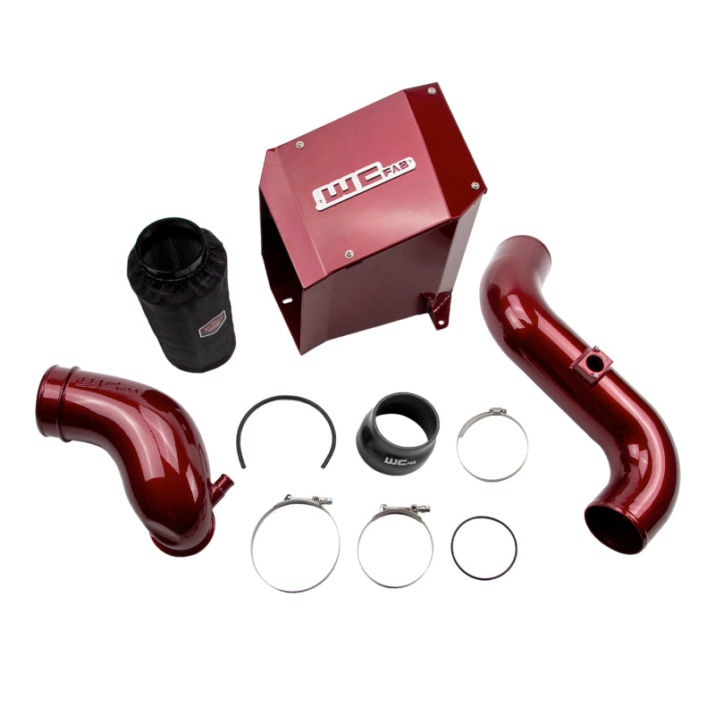 Wehrli WCF100301-Red 2004.5-2005 LLY Duramax 4in Intake Kit with Air Box Stage 2