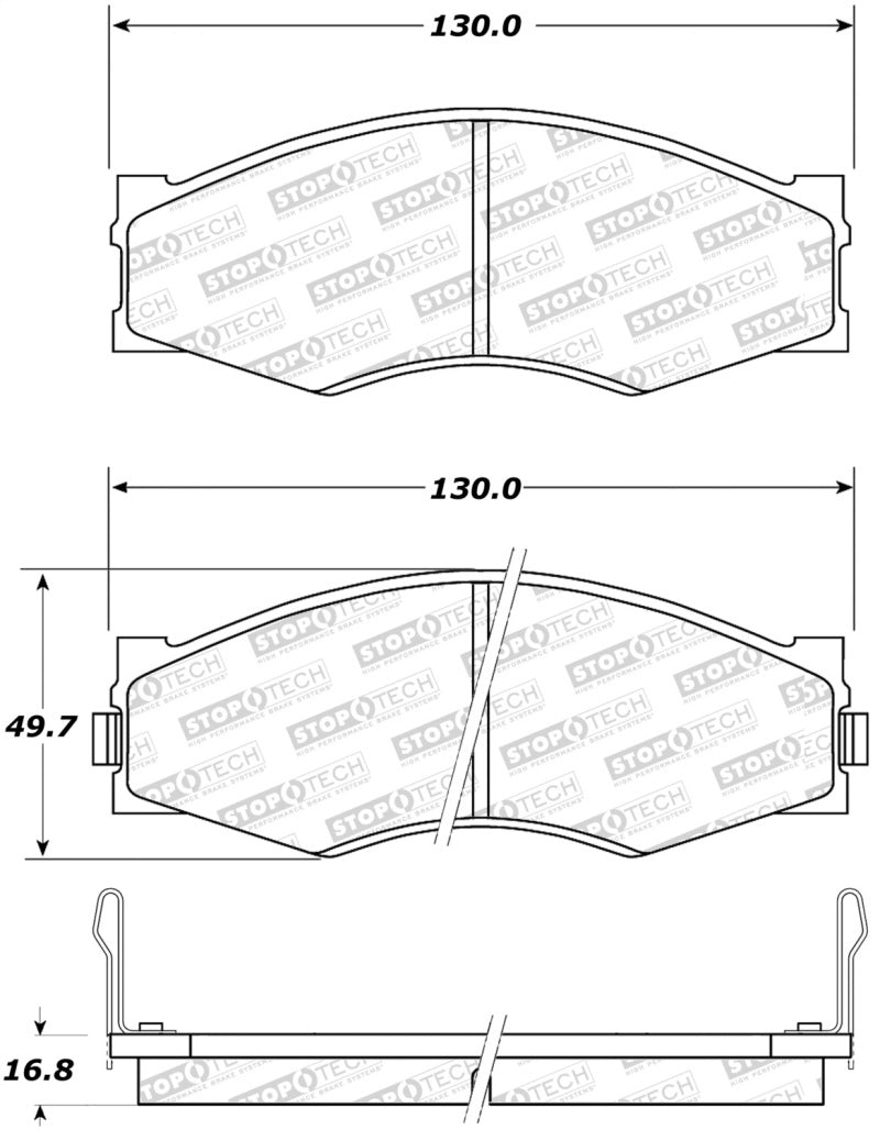 Stoptech 308.0266 Street Brake Pads
