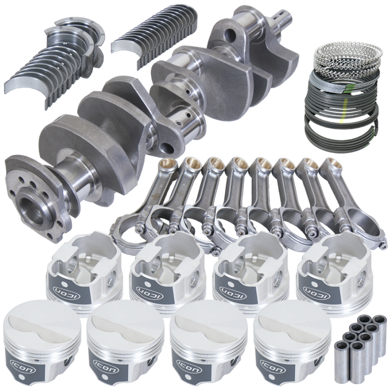 Eagle 13302C060 fits Chevy 350 IMCA 3.480in Crank 5.700in I-Beam Rods -3.7cc 4.060in Pistons Rotating Assembly