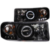 ANZO 111196 1901 fits Dodge 94-20 Ram Projector Headlights w/ Halo Black