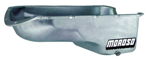 Moroso 20492 fits Pontiac V-8 Stock (301-455) Wet Sump 7-1/8in Steel Oil Pan