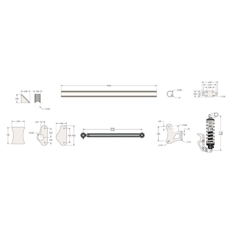 QA1 R075-000 Pro Parallel 4-Link System- (Rear)