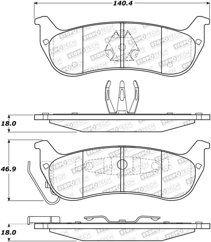 Stoptech 308.0998 Street Brake Pads