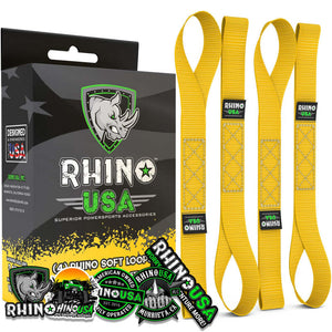 Rhino USA SOFT4PACK-YLW Soft Loops Motorcycle Tie-Down Set 4-Pack Yellow