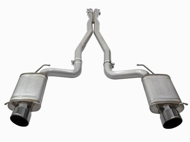 AFE 49-34063-B orce-Xp 3in CB Stainless Steel Dual Exhaust System w/ Black Tips