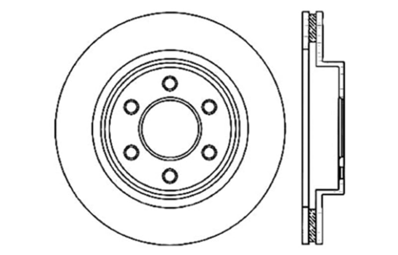 Stoptech 128.63056R Drilled Sport Brake Rotor