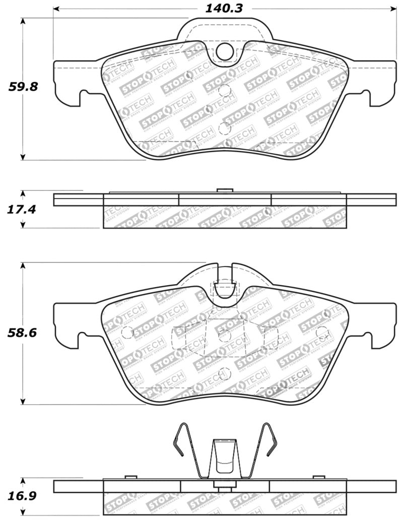Stoptech 309.0939 Performance 02-06 Mini Front Brake Pads