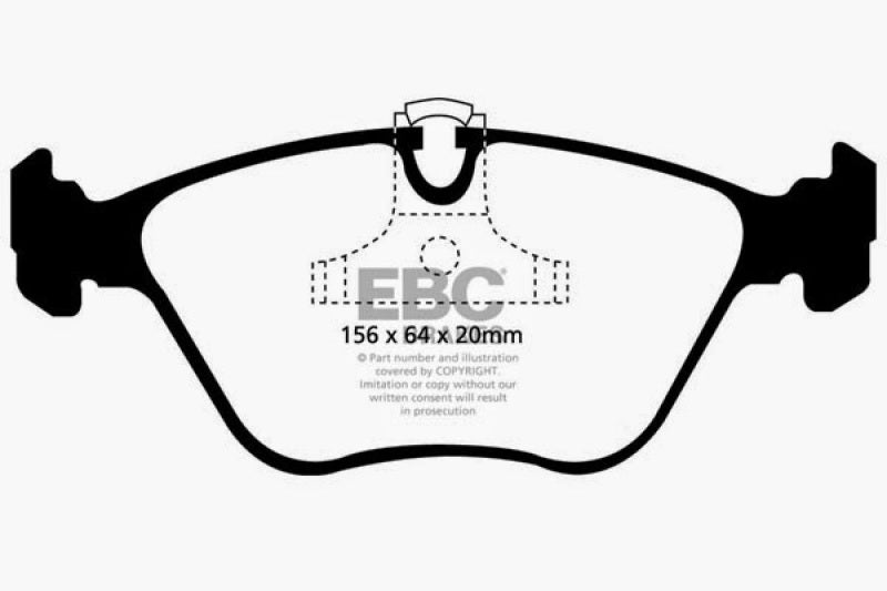 EBC DP21089 fits BMW 01-03 525i 2.5 (E39) Greenstuff Front Brake Pads