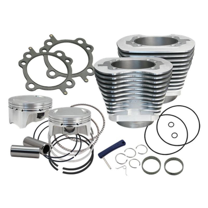 S&S 910-0480 Cycle 07-17 BT 107in Bolt-In Big Bore Kit - Silver