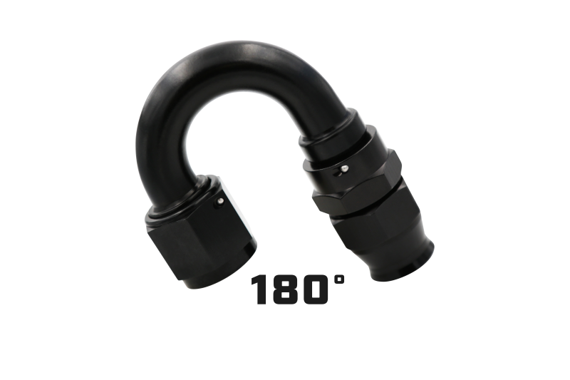 Aeromotive  15363 PTFE Hose End - AN-08 - 180 Deg - Black Anodized