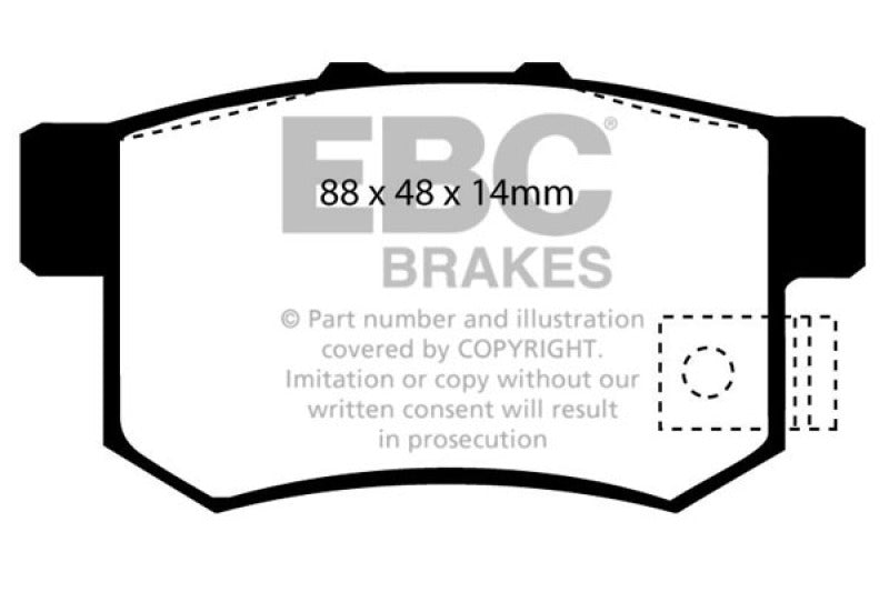 EBC DP2781/2 fits Acura 01-03 CL 3.2 Greenstuff Rear Brake Pads