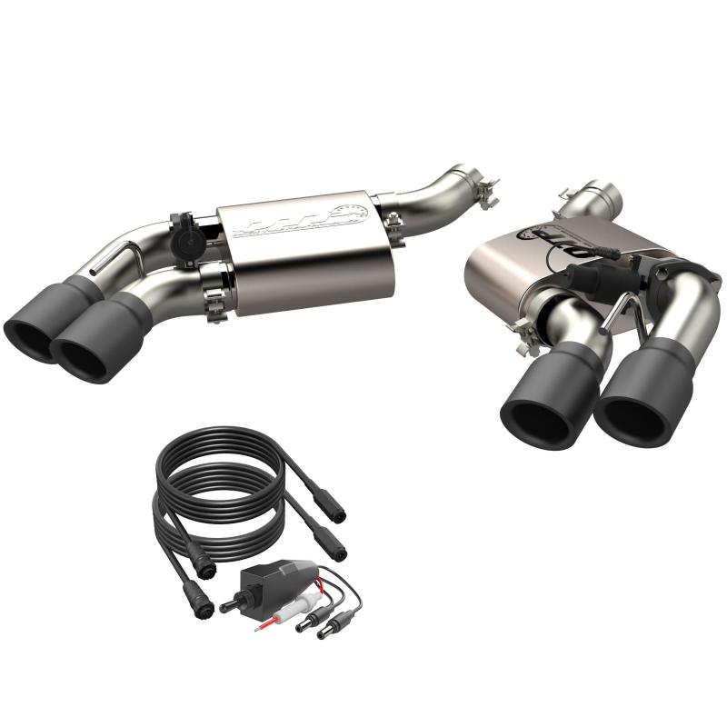 QTP 400117B 2016-2024 fits Chevrolet Camaro SS QTP Screamer Axle Back Quad Tip Bumper Black Tips