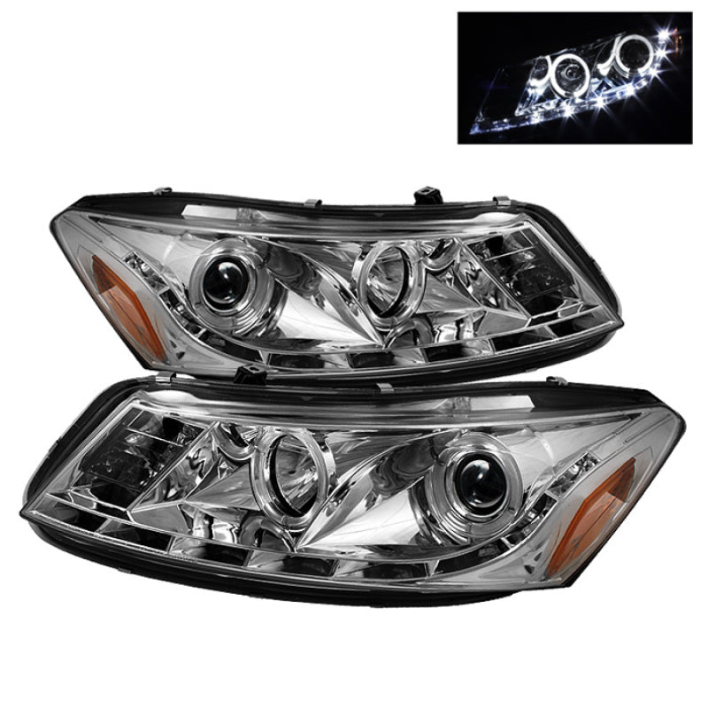 Spyder 5010674 fits Honda 08-12 Accord 4Dr Projector Headlights- LED Halo DRL C