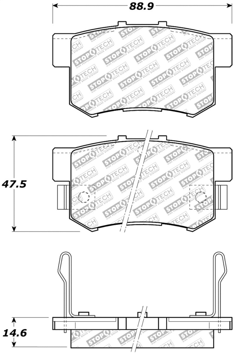Stoptech 305.0537 Street Select Brake Pads - Front/Rear