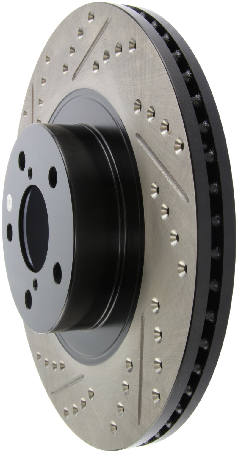 Stoptech 127.47021R Slotted & Drilled Sport Brake Rotor