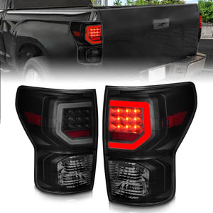 ANZO 311387 07-11 fits Toyota Tundra Full LED Taillights Black Housing Smoke Lens G2 (w/C light Bars)
