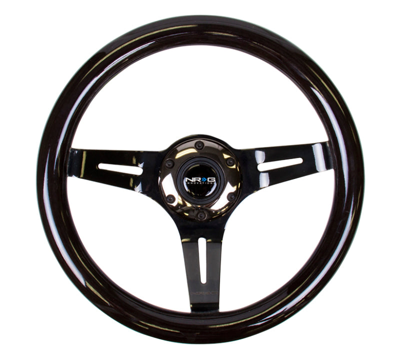 NRG ST-310BK-BK ST-310BK-BK Classic Wood Grain Steering Wheel Black w/Black
