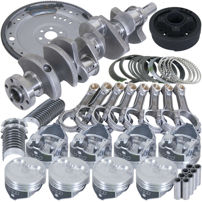 Eagle B16022EA000 fits Ford 302 3.400in Crank 5.400in I-Beam Rod 4.000in Piston Damper/157 Tooth FP Balanced Assembly