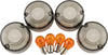 Bikers Choice 482544 86-99 FXST 86-01 FXD FXR XL Smoked Turn Signal Lens & Ambe