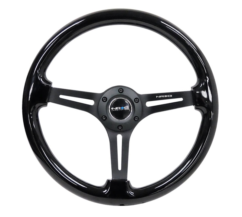 NRG RST-018BK-BK RST-018BK-BK Reinforced Steering Wheel Blk Wood w/Blk Matte