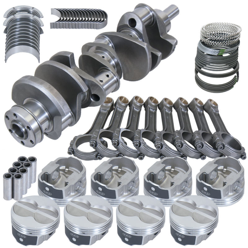 Eagle 16138060 fits Ford 351W 4.000in Crank 6.200in I-Beam Rods -11cc Flat Top 4.060in Pistons Rotating Assembly