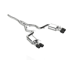 MBRP S72233CF fits Ford Mustang 2.3L Ecoboost 3in Cat-Back Exhaust w/ Quad Tips