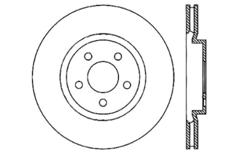 Stoptech 128.63061R Drilled Sport Brake Rotor