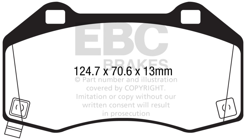 EBC DP22286 2017+ fits Fiat 124 Spider 1.4L Turbo Abarth Greenstuff Front Brake Pads