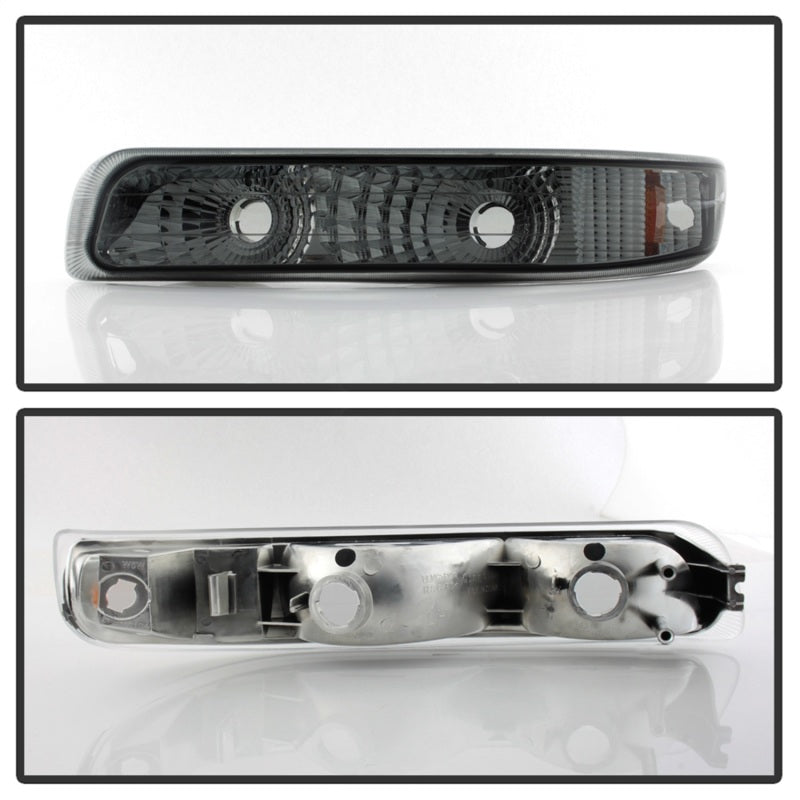 5064288 Xtune fits Chevy 99-02 Silverado Amber Reflector Bumper Lights Smoke C