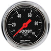 AutoMeter 2406 AutoMeter Gauge Boost 2-1/16in. 100 PSI Mechanical Traditional Chrome