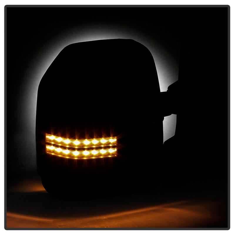 xTune 9943157 99-07 fits Ford SuperDuty Heated LED Telescoping Pwr Mirrors-Smk