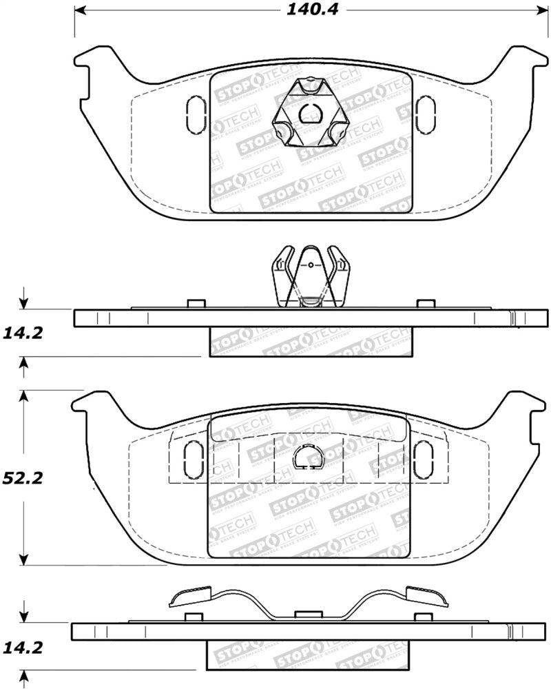 Stoptech 308.0952 Street Brake Pads