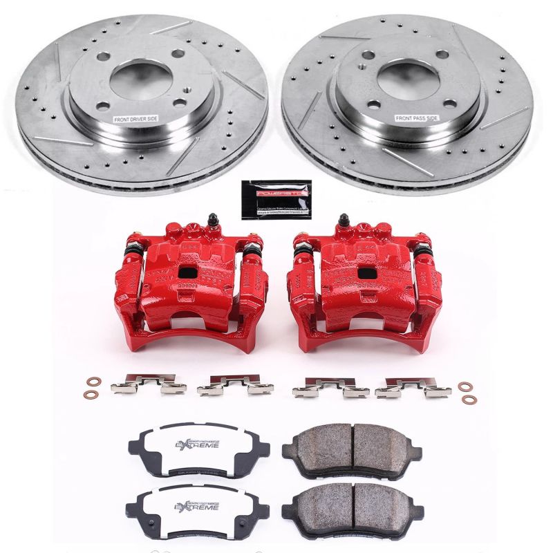 PowerStop KC5969 fits Ford Fiesta Front Z26 Street Warrior Brake Kit w/Calipers