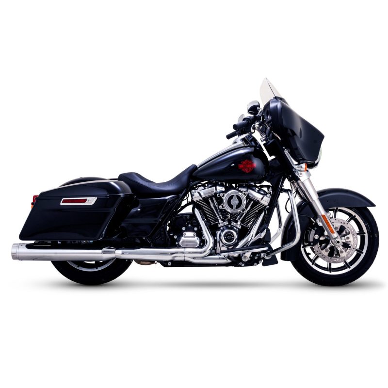 Vance 16673 & Hines HD Touring 95-16 Torquer 450 Chrome Slip-On Exhaust