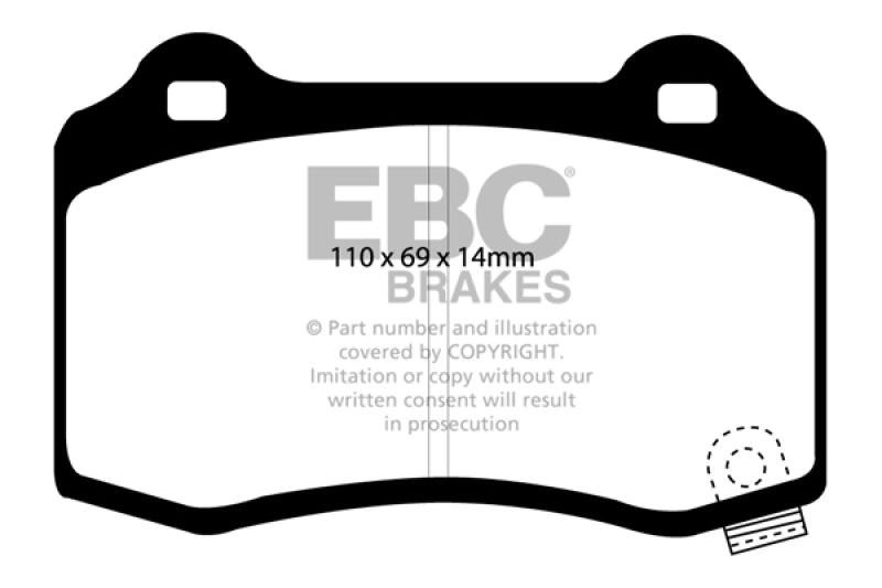 EBC DP21788 fits Tesla 12-17 Model S Electric RWD Greenstuff Rear Brake Pads