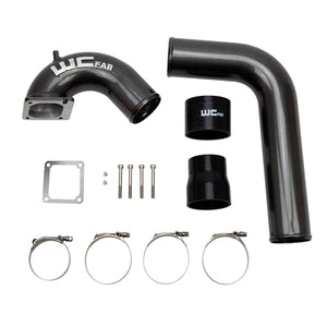 Wehrli 03-07 Cummins 5.9L 3.5in Intake Horn & Driver Intercooler Pipe - Semi-Gloss Black