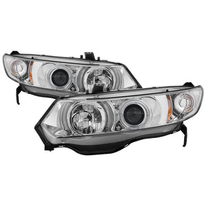 Spyder 5010797 fits Honda 06-08 Civic 2Dr Projector Headlights LED Halo Chrome