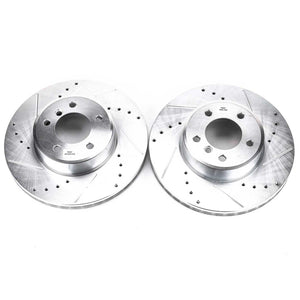 PowerStop fits BMW 04-06 525i Front Evolution Drilled & Slotted Rotors - Pair