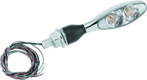 Kuryakyn 2532 Kuryakyn Micro 1000 Dual Fuction Clear Lens Red/Red/Amber Chrome