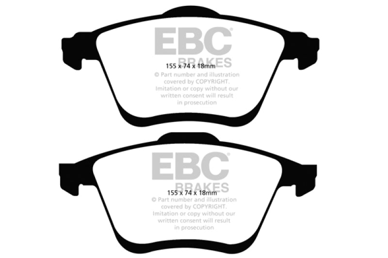 EBC DP21773 fits Mazda 06-09 6 2.3 Turbo (fits Mazda 06-09speed) Greenstuff Front Brake Pads