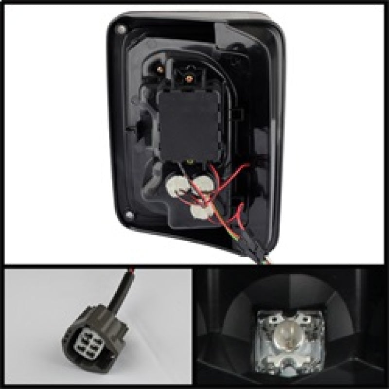 Spyder 5070395 fits Jeep 07-15 Wrangler LED Tail Lights Black ALT-YD-JWA07-LED-