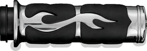 Kuryakyn 6261 Kuryakyn ISO Flame Grips Metric Chrome