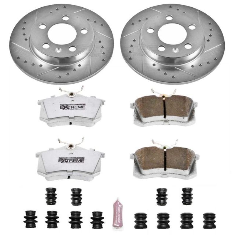 PowerStop K3093-26 00-06 fits Audi TT Quattro Rear Z26 Street Warrior Brake Kit