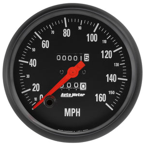 AutoMeter 2691 Autometer Z-Series 0-160MPH Speedometer 5in. Mechanical Gauge