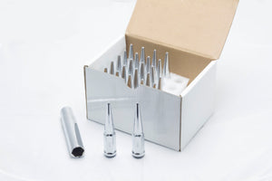 Wheel Mate 35420P Spiked Lug Nuts Set of 24 - Chrome 14x1.50