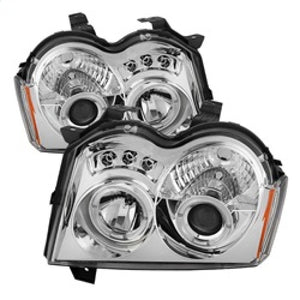 Spyder 5011107 fits Jeep 05-07 Grand Cherokee Projector Headlights LED Halo LED