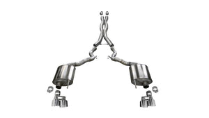 CORSA Performance 21048 Corsa 2018-2023 fits Ford Mustang GT Convertible w/o Active Valves Xtreme Cat-Back w/ 4in Tips